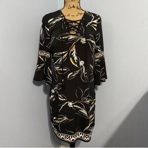 WHBM Bell Sleeve Floral Dress